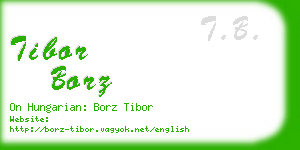 tibor borz business card